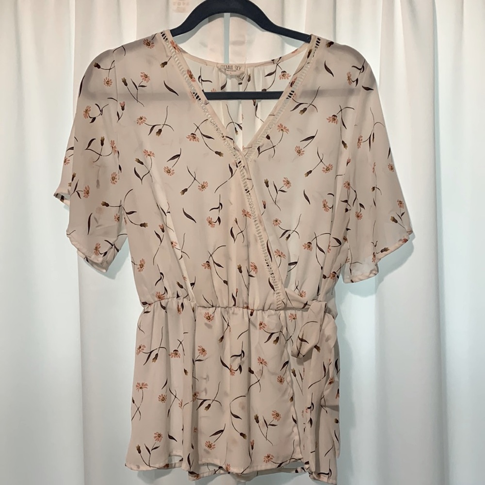🌸 Floral Faux Wrap Blouses